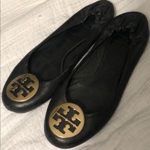 Tory Burch black leather ballet flats